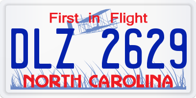 NC license plate DLZ2629