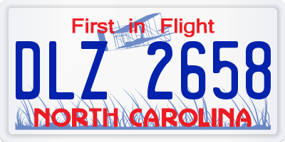 NC license plate DLZ2658