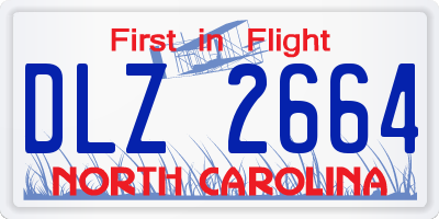 NC license plate DLZ2664