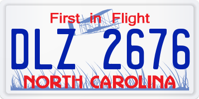NC license plate DLZ2676