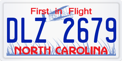 NC license plate DLZ2679