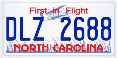 NC license plate DLZ2688