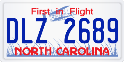 NC license plate DLZ2689