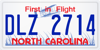 NC license plate DLZ2714