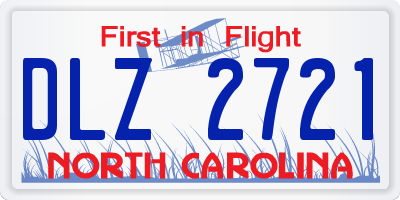 NC license plate DLZ2721