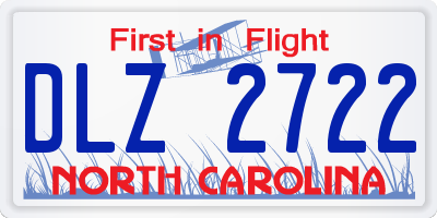 NC license plate DLZ2722