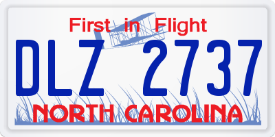 NC license plate DLZ2737