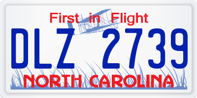NC license plate DLZ2739