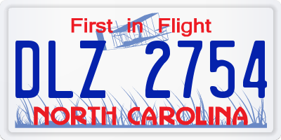 NC license plate DLZ2754