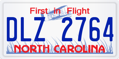 NC license plate DLZ2764
