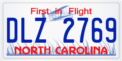 NC license plate DLZ2769