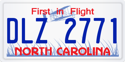 NC license plate DLZ2771