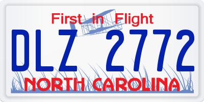 NC license plate DLZ2772