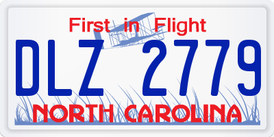 NC license plate DLZ2779
