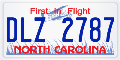 NC license plate DLZ2787