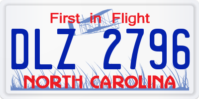 NC license plate DLZ2796