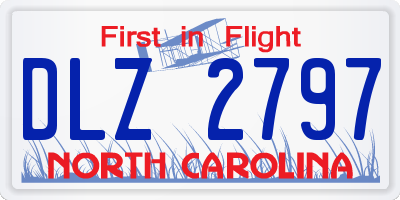 NC license plate DLZ2797