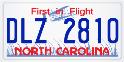 NC license plate DLZ2810