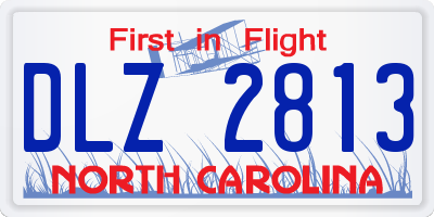 NC license plate DLZ2813