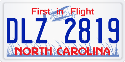 NC license plate DLZ2819