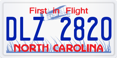 NC license plate DLZ2820