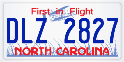 NC license plate DLZ2827