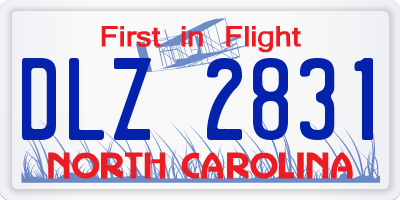 NC license plate DLZ2831