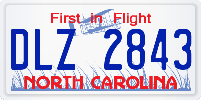 NC license plate DLZ2843