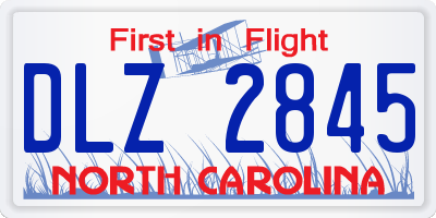 NC license plate DLZ2845