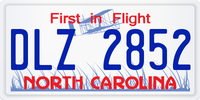 NC license plate DLZ2852
