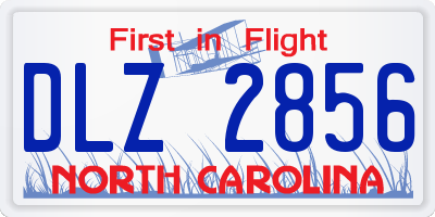 NC license plate DLZ2856