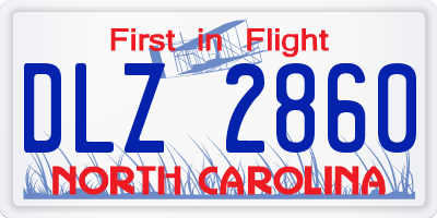 NC license plate DLZ2860