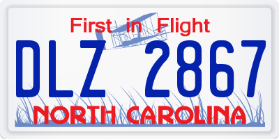 NC license plate DLZ2867