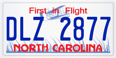 NC license plate DLZ2877