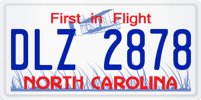 NC license plate DLZ2878