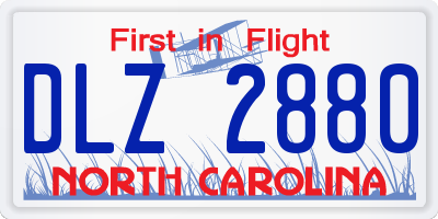 NC license plate DLZ2880