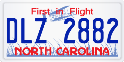 NC license plate DLZ2882