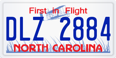 NC license plate DLZ2884