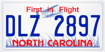 NC license plate DLZ2897