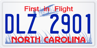 NC license plate DLZ2901
