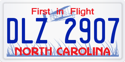 NC license plate DLZ2907