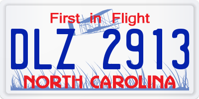 NC license plate DLZ2913