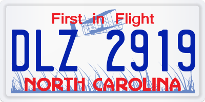 NC license plate DLZ2919