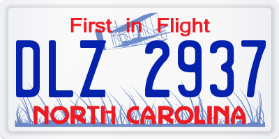 NC license plate DLZ2937