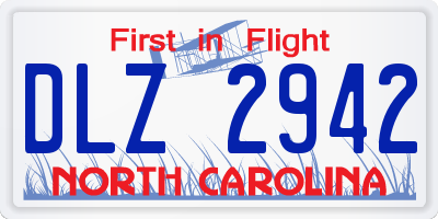 NC license plate DLZ2942