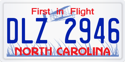 NC license plate DLZ2946