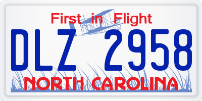 NC license plate DLZ2958