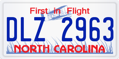NC license plate DLZ2963
