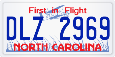 NC license plate DLZ2969