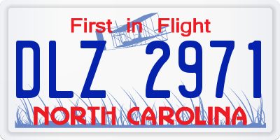 NC license plate DLZ2971